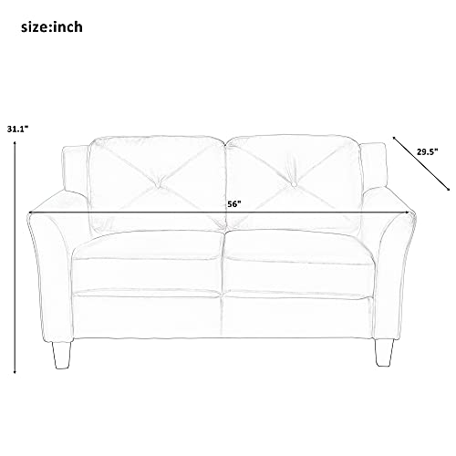 Button Tufted 3 Piece Chair Loveseat Sofa Set Living Room Furniture Sofas & Couches