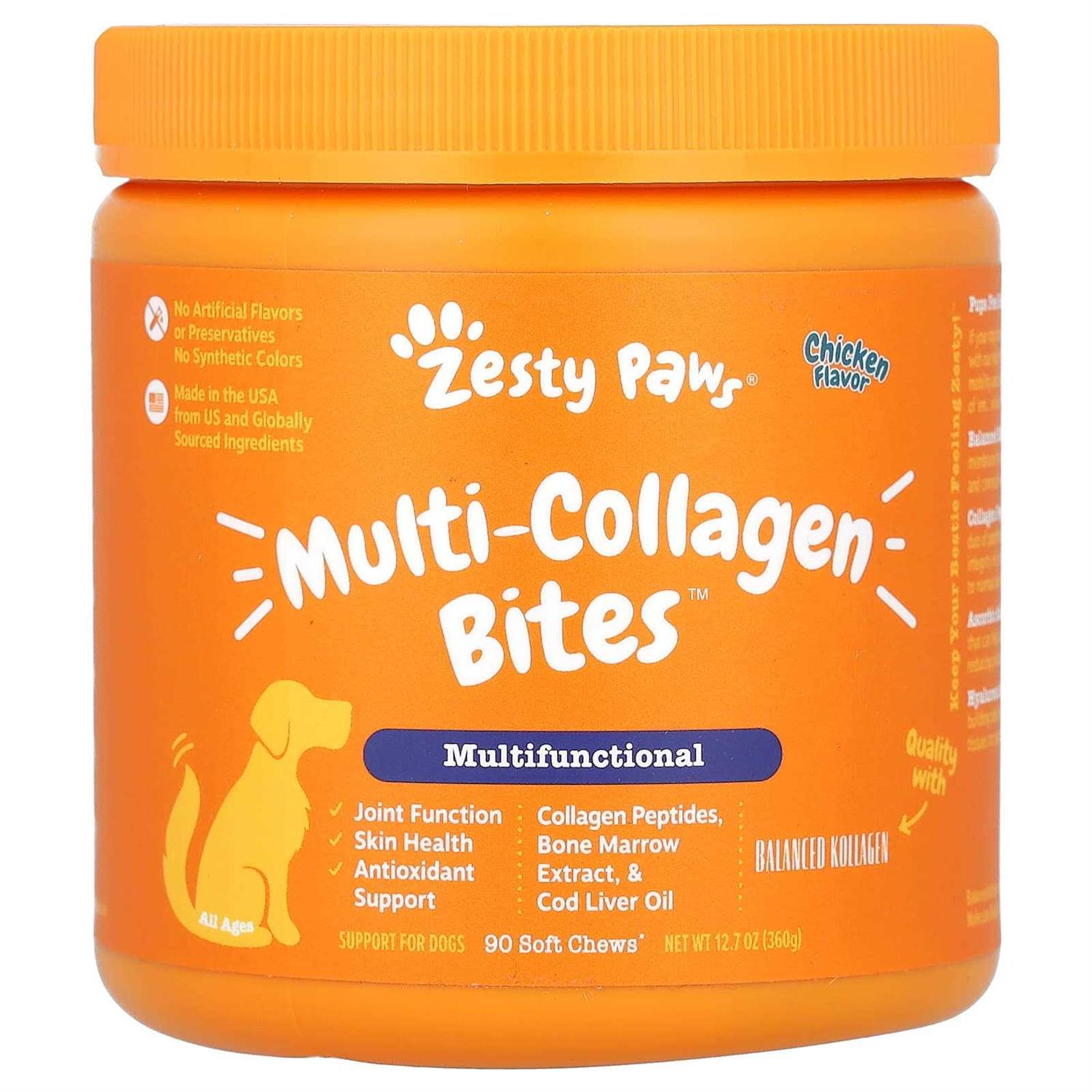 Zesty Paws Multi-Collagen Bites for Dogs - Pet Supplies online store