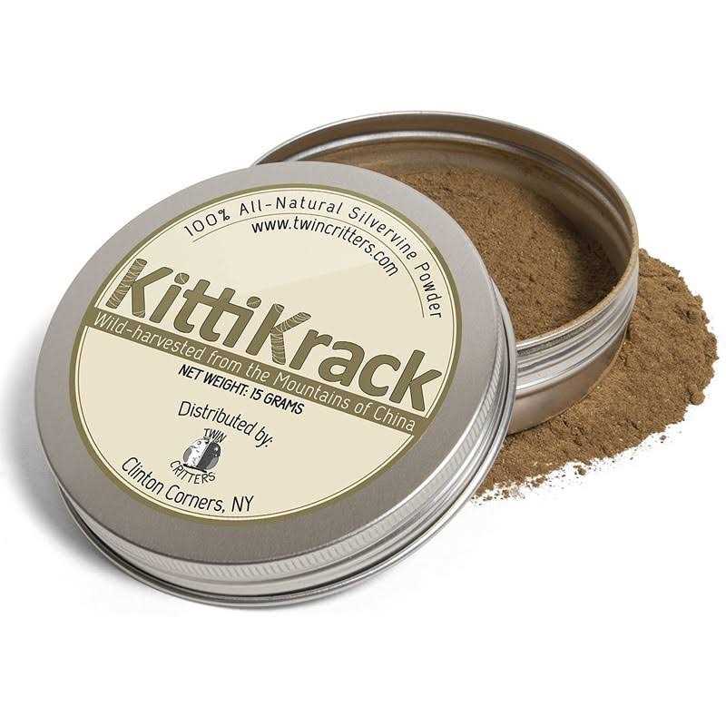 TWINCRITTERS KittiKrack Organic Silvervine Catnip Powder Substitute for Cats & Kittens - Pet Supplies online store