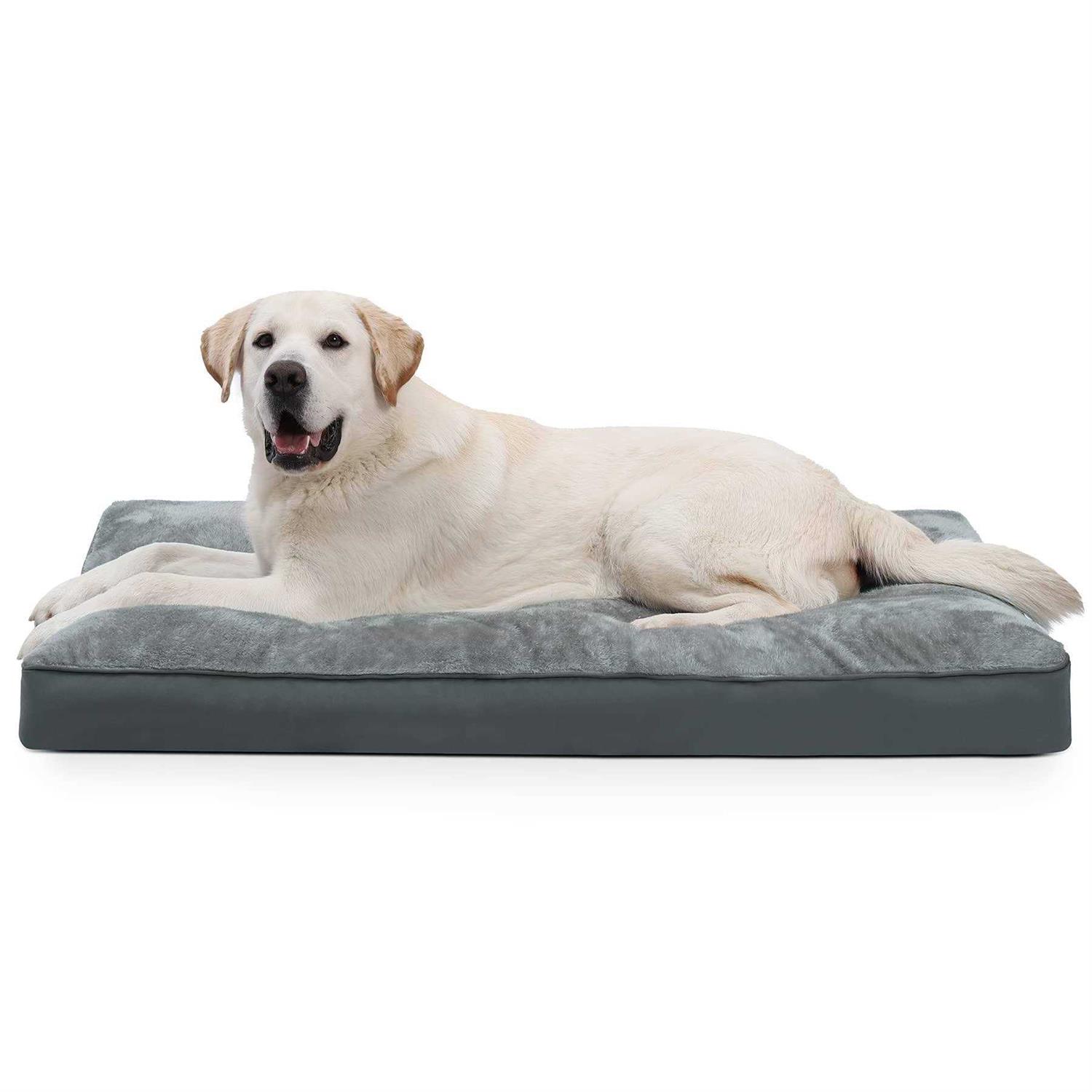 NUPIDA Dog Bed Waterproof Deluxe Plush Dog Beds with Removable Washable Cover Anti-Slip Bottom Pet Sleeping Mattress for Large - Pet Supplies online store
