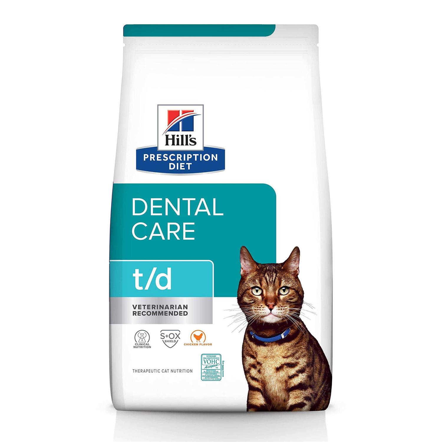 Prescription Diet t/d Dental Health Feline Dry Food - Pet Supplies online store