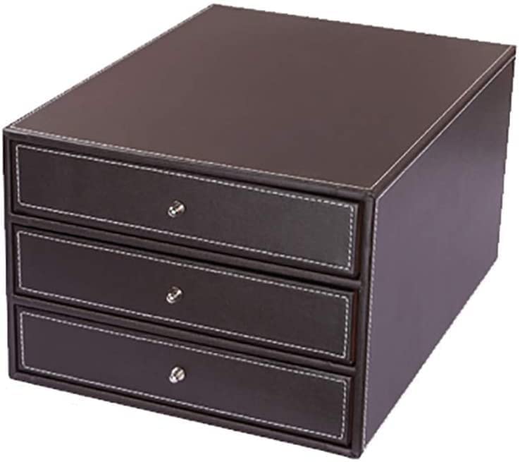Filing cabinets for Home Office Filing Cabinets for Home Office Storage Drawers 3Drawer Organizer,Multi-Functional Leather File Cabinet Office Supplies Desktop Storage -A1 (B1)