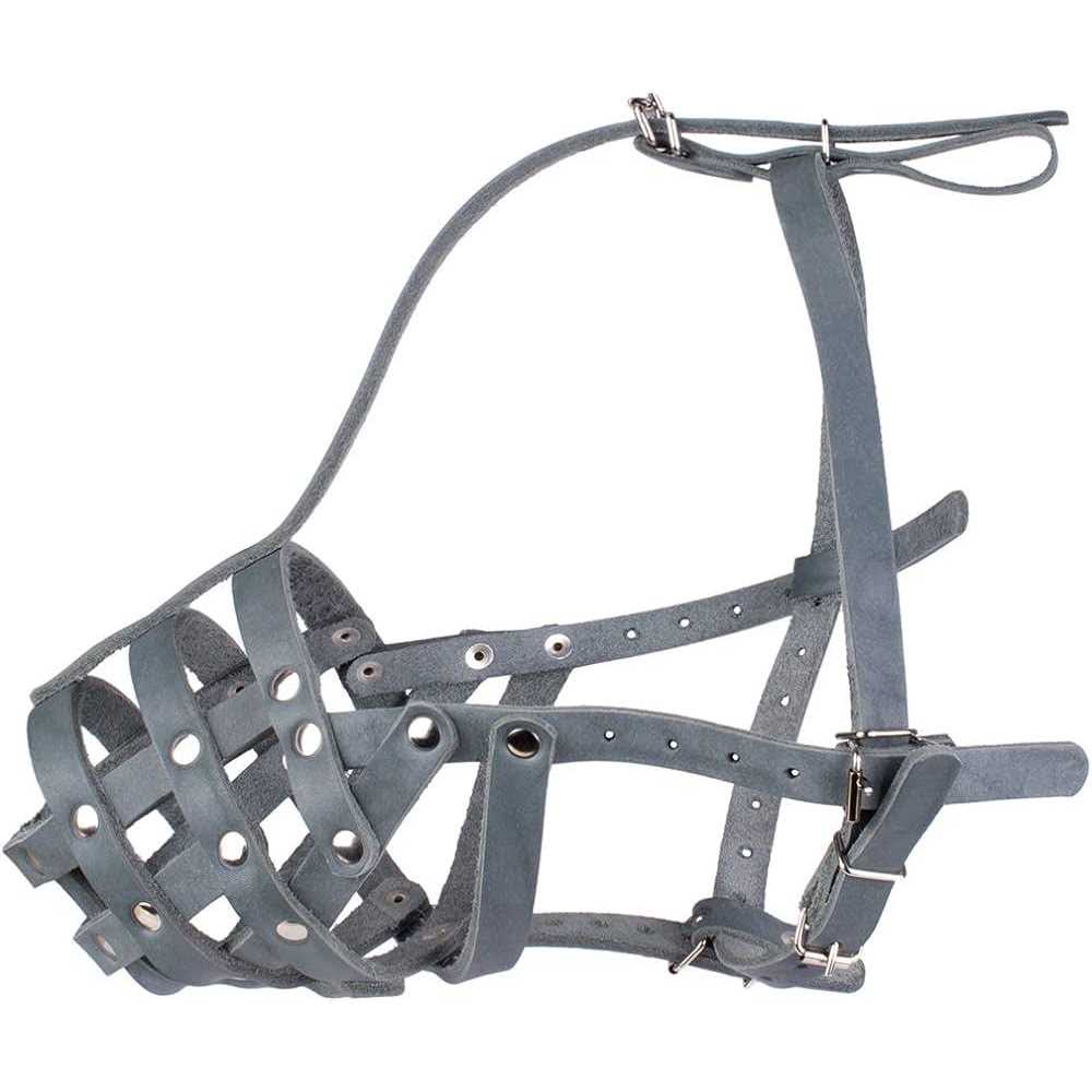 CollarDirect Dog Muzzle German Shepherd Dalmatian Doberman Setter Leather Basket Medium Large Breeds - Pet Supplies online store