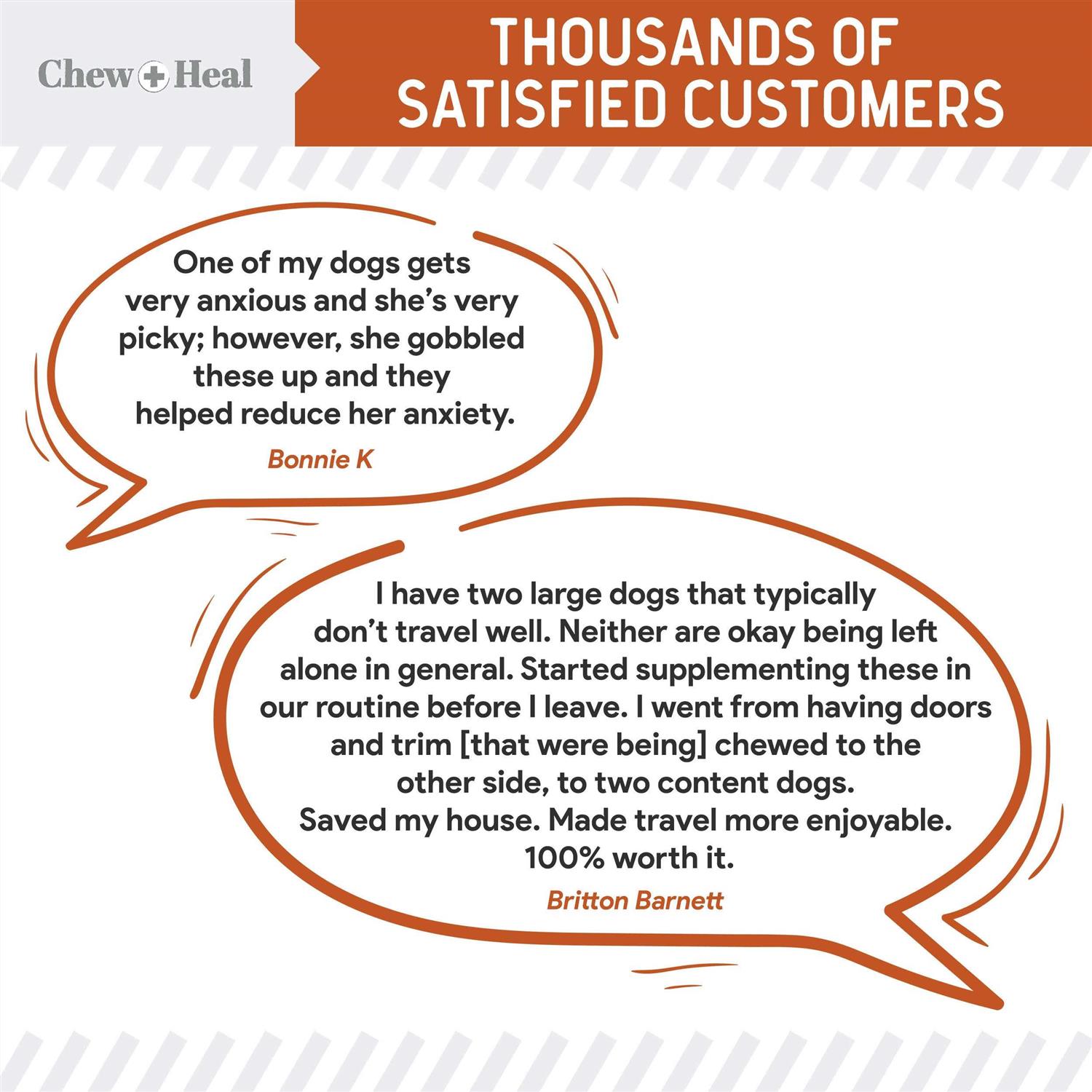 Chew + Heal Dogs Anxiety & Stress Calming Soft Chews - Pet Supplies online store