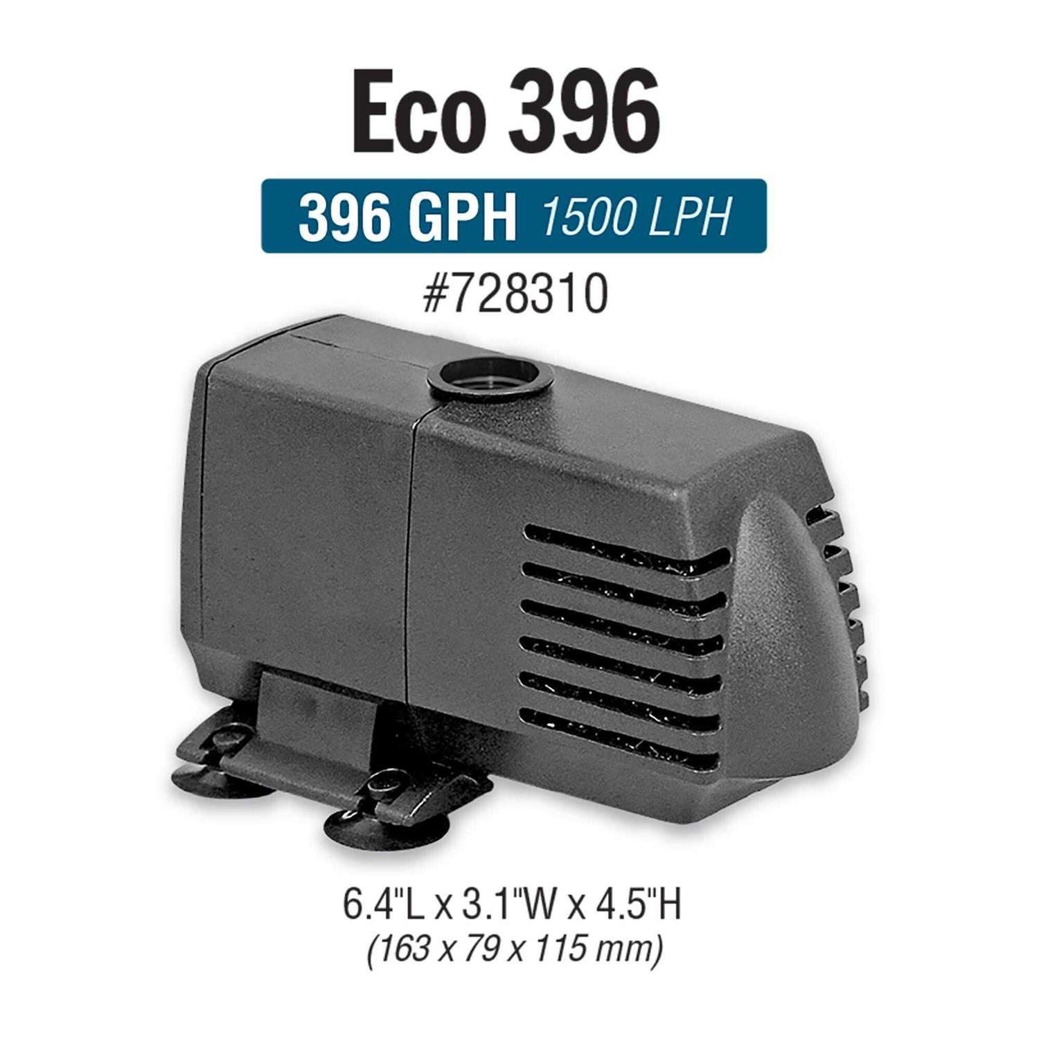 EcoPlus Eco 396 Fixed Flow Submersible/Inline Pump 396 GPH - Pet Supplies online store