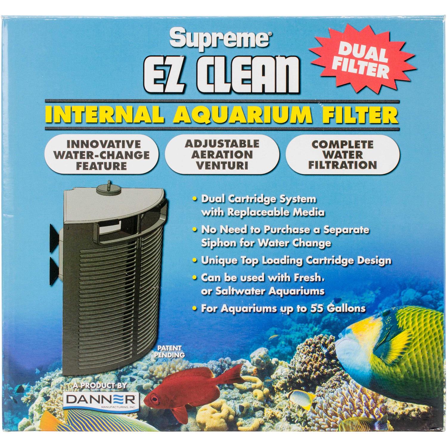 Supreme EZ Clean Internal Aquarium Filter Dual Cartridge - Pet Supplies online store
