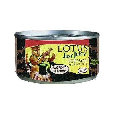 Lotus Just Juicy Venison Stew Canned Cat Food, 2.5-oz, case of 24 - Pet Supplies online store