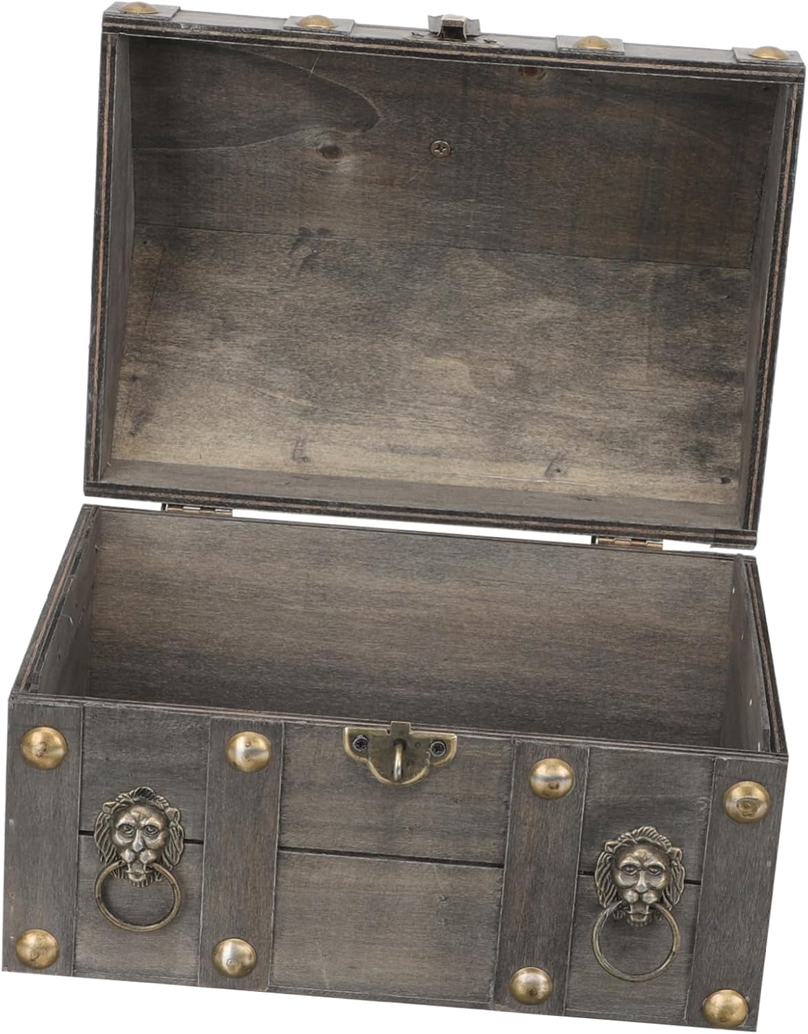 ARTIBETTER 2pcs Box small house storage box wooden trinket chest jewelry chest pirate chest wooden piggy bank treasure chest vintage trunk wooden coin bank storage chest glass cover earrings