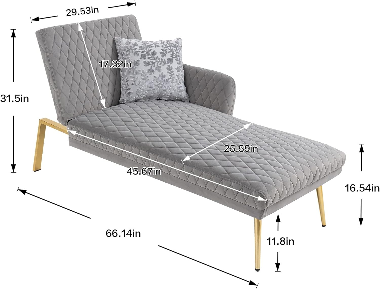 Velvet Sofa Double Sofa with Metal feet Suitable for Living Room, Office and Bedroom