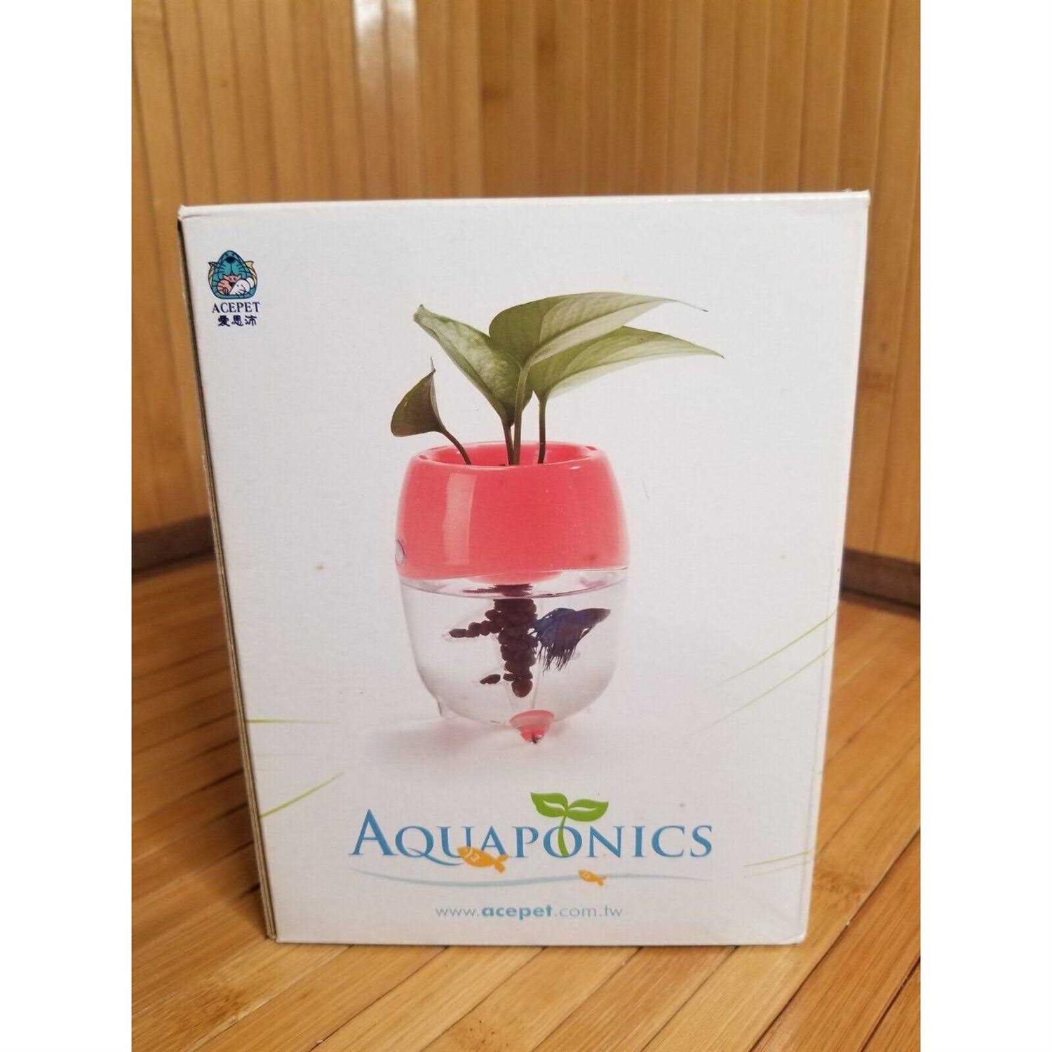 Aquaponic Fish Tank Aquarium for Betta Fish with Water Garden Planter Top Lid Natural Ecosystem for Plant Growth - Pet Supplies online store