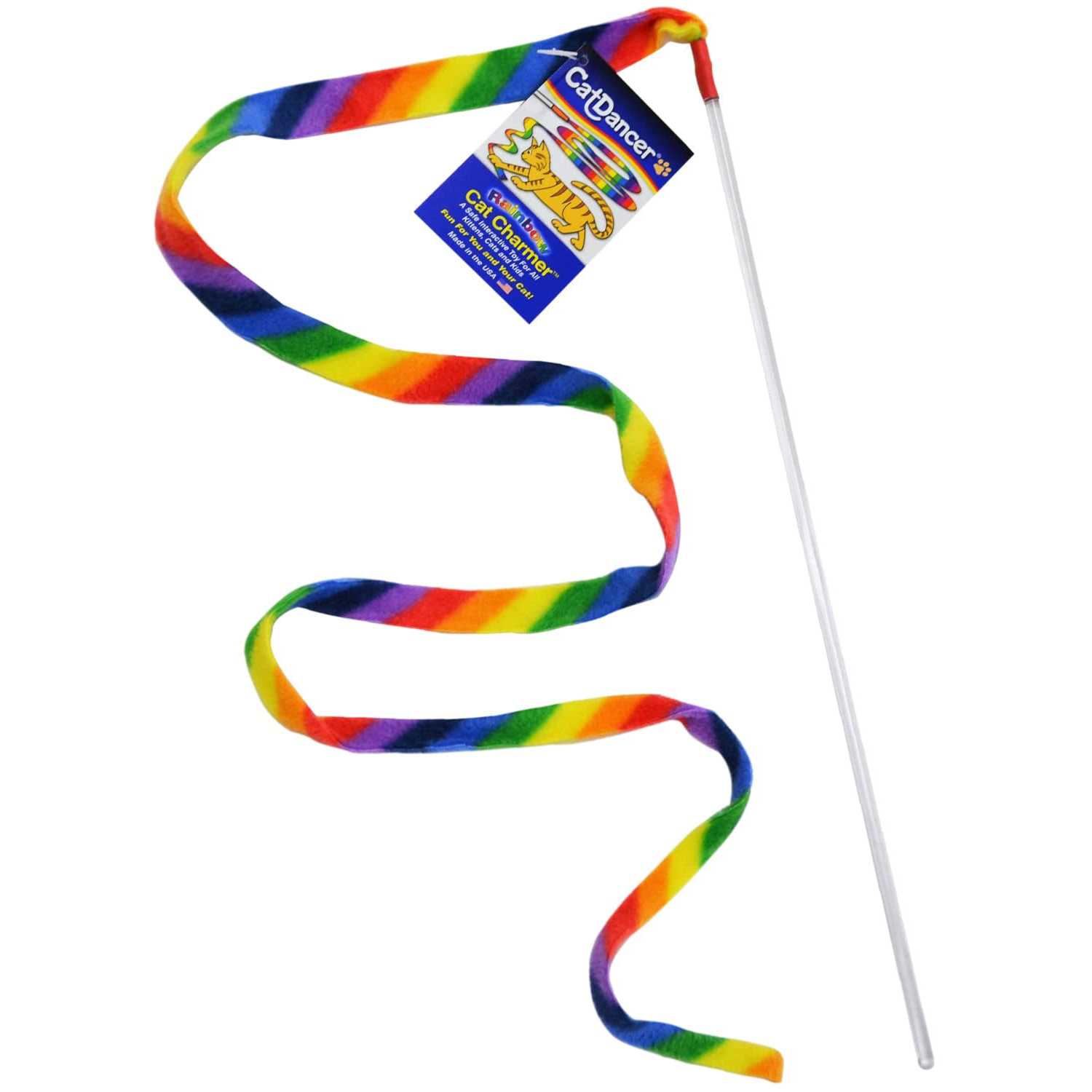 Cat Dancer Rainbow Charmer Wand Cat Toy - Pet Supplies online store
