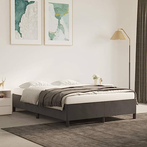 Bed Frame, Daybed Platform Bed/Double Bed Gaming Bed Bed Base Suitable for Hostel Resort Dormitory Hotel Dark Gray 39.4