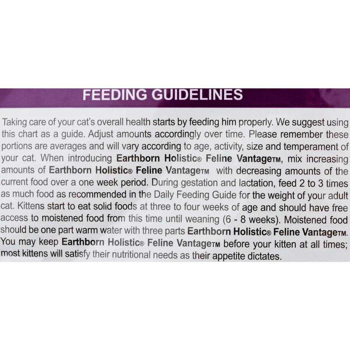 Earthborn Holistic Feline Vantage Dry Cat Food - Pet Supplies online store