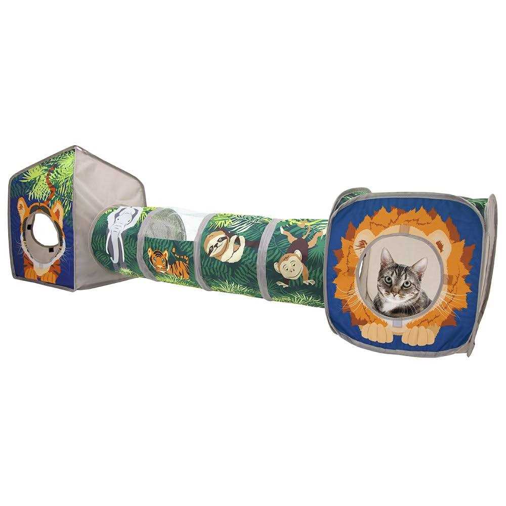 Kitty City Pop Open Jungle Combo,Collapsible Cat Cube - Pet Supplies online store