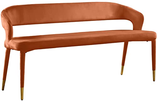 Meridian Furniture Destiny Collection Modern | Contemporary Upholstered Rounded Back Bench, 58.5