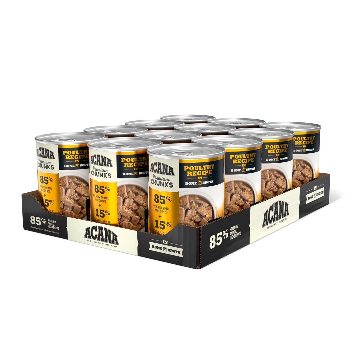 Acana Premium Chunks Poultry Recipe in Bone Broth Wet Dog Food - Pet Supplies online store