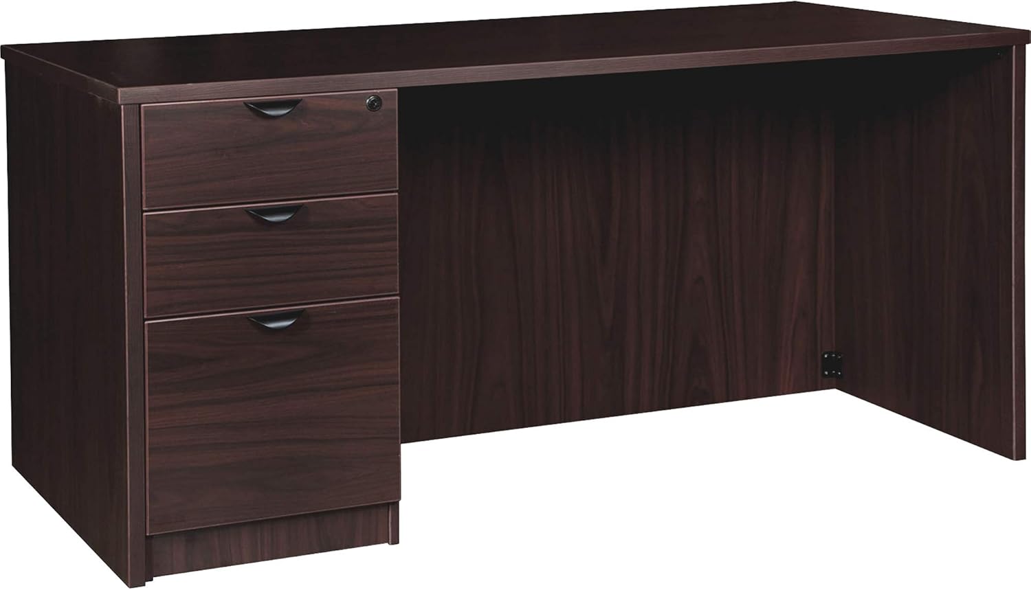 LLRPD3066LSPES - Lorell Prominence 2.0 Espresso Laminate Box/Box/File Left-Pedestal Desk - 3-Drawer