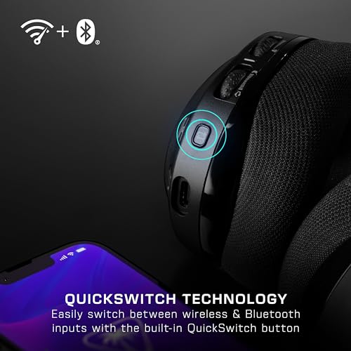 Turtle Beach Stealth 500 Wireless Amplified Gaming Headset for PC, PS5, PS4, & Mobile – 40-Hr Battery, Bluetooth, Memory Foam Cushions, Flip-to-Mute Mic, EQ Presets, Companion App – Black