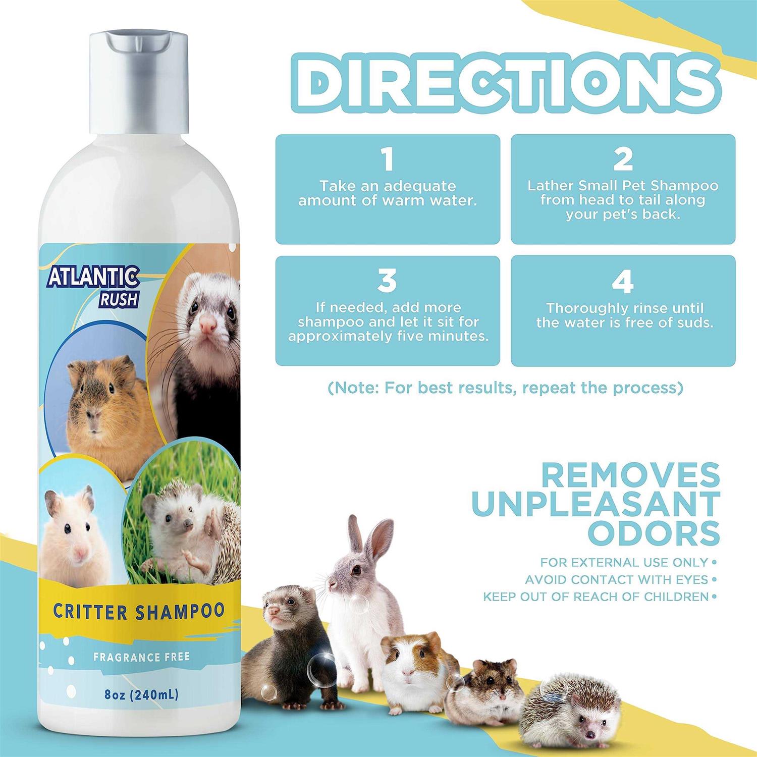 Critter Shampoo for Small Pets 8oz Small Animal Fragrance Free Shampoo - Pet Supplies online store