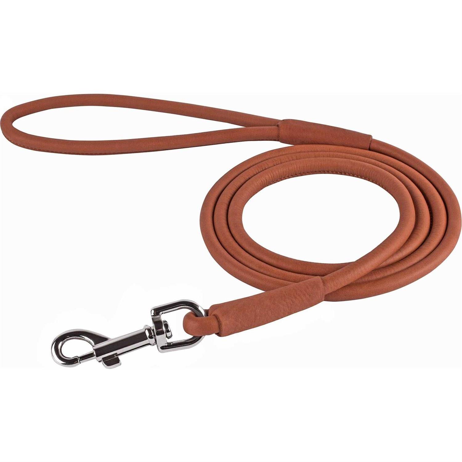CollarDirect Rolled Leather Dog Leash 4ft Soft Padded Training Leather Dog Lead 6ft - Pet Supplies online store
