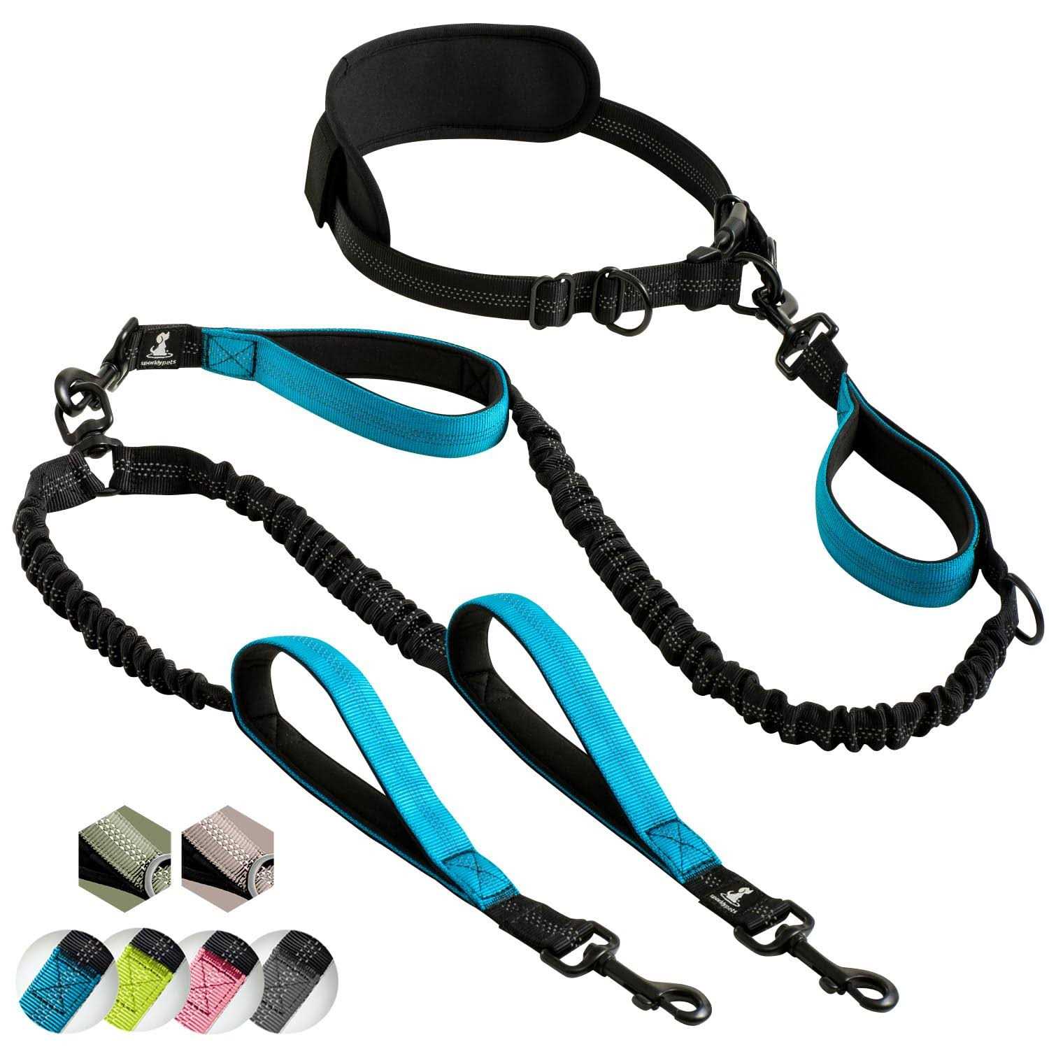 SparklyPets Hands Free Double Dog Leash Dual Dog Leash for Medium and Large Dogs - Pet Supplies online store