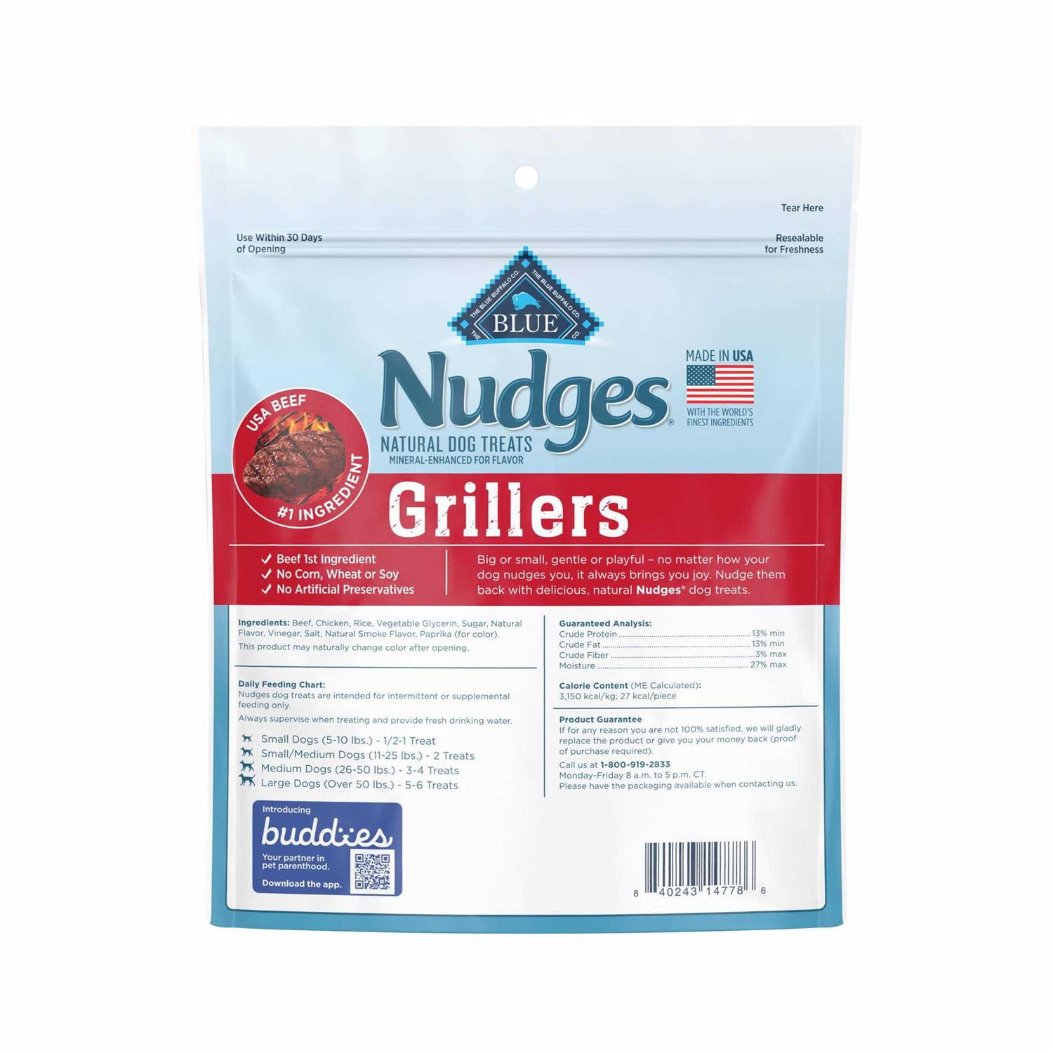 Blue Buffalo Nudges Grillers Natural Dog Treats - Pet Supplies online store