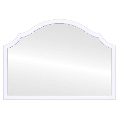 Peaks Wooden Beveled Wall Mirror for Home Decor, Bathroom, Vanity, Bedroom, Living Room, Hallway - Rubbed Bronze - 24.375x32.375 Outside Dimensions - Oxford Style