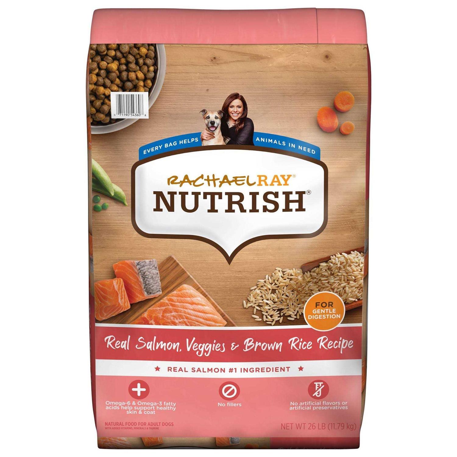 Rachael Ray Nutrish Salmon Veggies & Brown Recipe Dry Dog Food - Pet Supplies online store