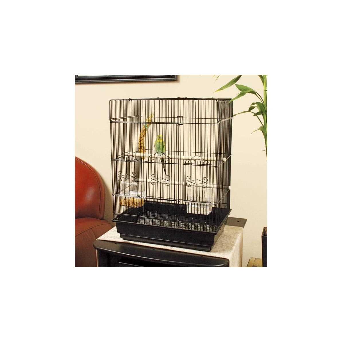 You&Me Square Top Parakeet Cage 16.5 L x 11.8 W x 22 H - Pet Supplies online store