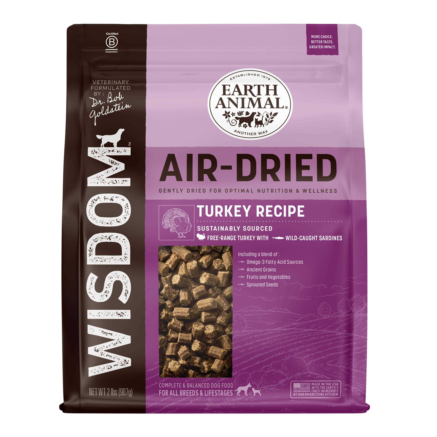 Earth Animal Dog Wisdom Turkey Air Dried - Pet Supplies online store