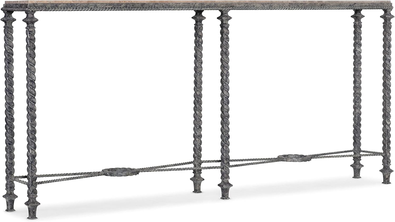 Hooker Furniture Traditions Gray Metal Base Console Table