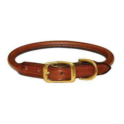 Tory Leather Rolled Leather Dog Collar - Pet Supplies online store