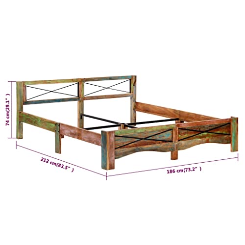 Bed Frame Solid Reclaimed Wood 70.9