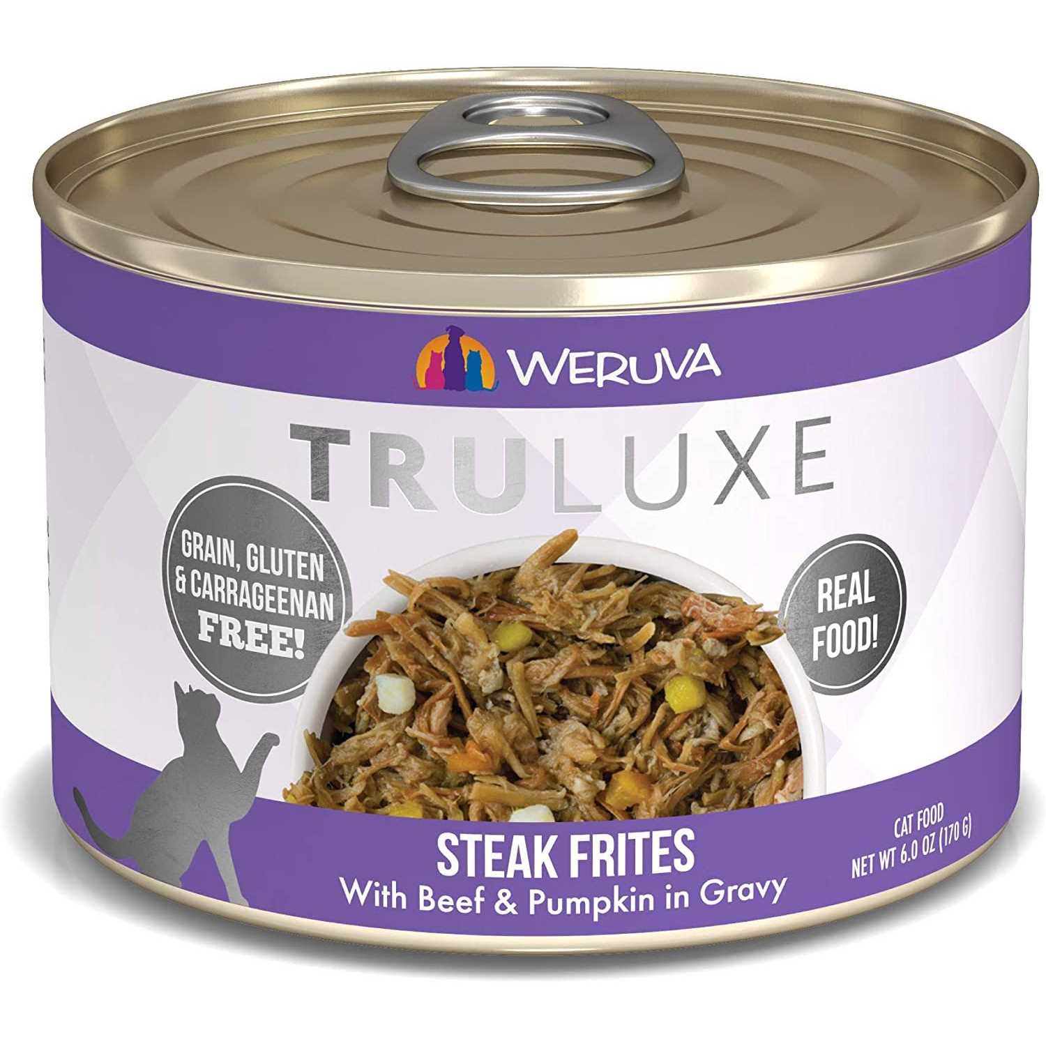 Weruva TruLuxe Steak Frites Beef & Pumpkin Canned Cat Food - Pet Supplies online store