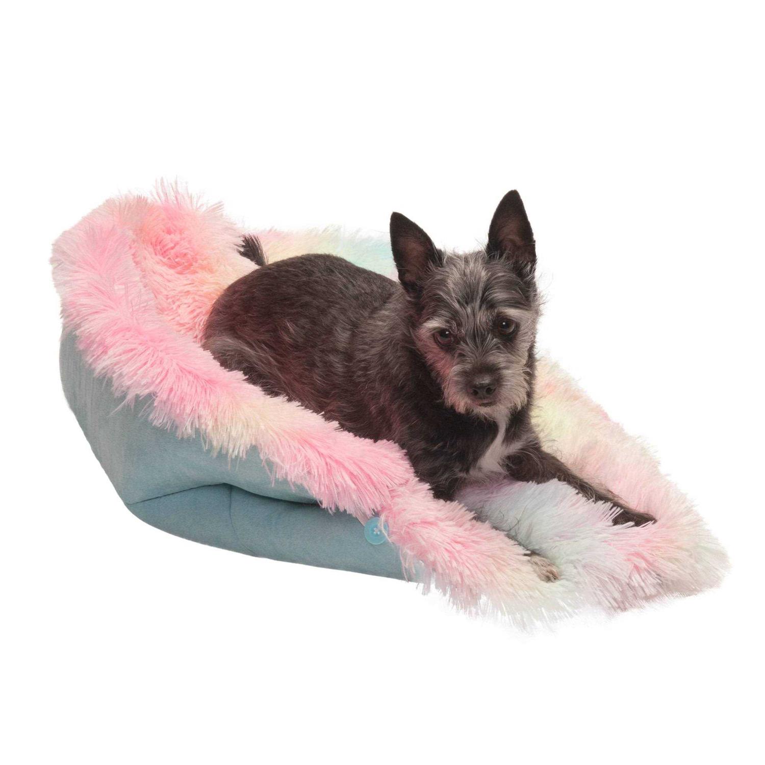 FurHaven Convertible Self-Warming Cuddle Pet Mat & Bed - Pet Supplies online store