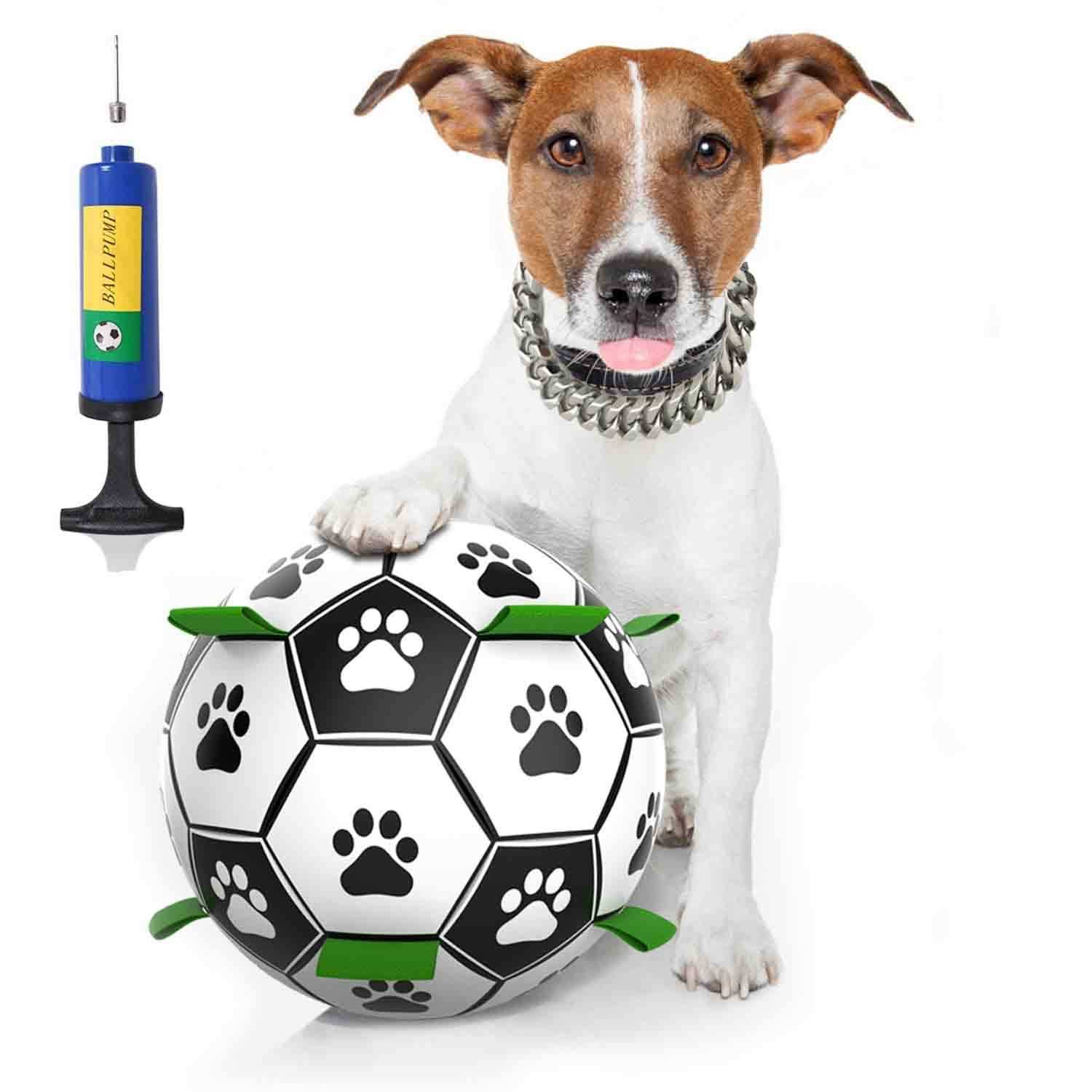 Canmilar Dog Toys Soccer Ball with Straps Interactive Dog Toys for Tug of War - Pet Supplies online store