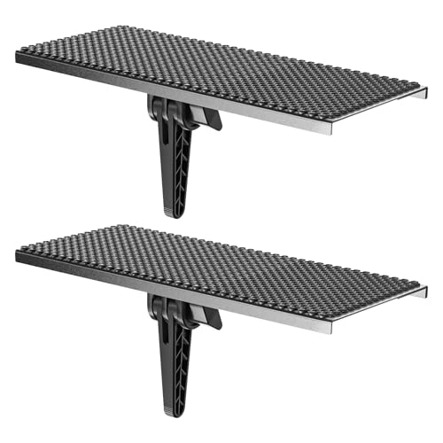 WALI TV Top Shelf 2 Packs, Monitor Shelf Mount Metal 12 x 5 Inch Flat Panel for Streaming Devices, Media Boxes, Speakers and Home Decor (TSH001-2), Black