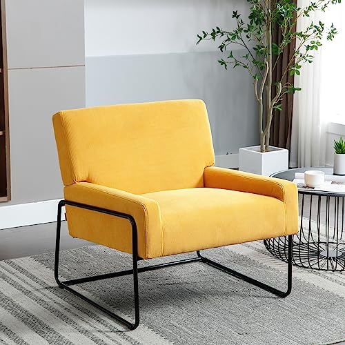 HomSof Accent Chair Modern Industrial Armchair with Metal Frame for Living Room