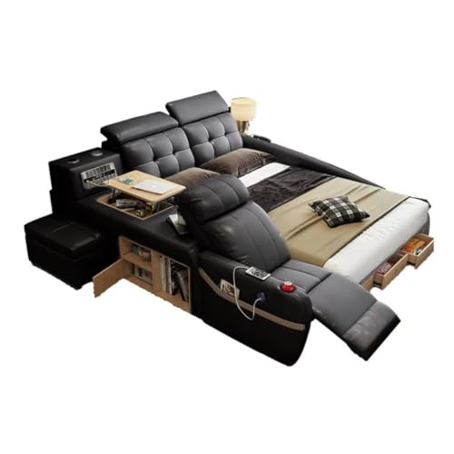 King Bed with Luxury Features, Massage Function and Storage Space - King Size