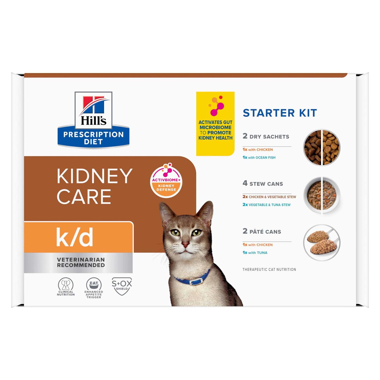 Hill's Prescription Diet k/d Kidney Care Starter Kit Variety Pack Cat Food - Pet Supplies online store