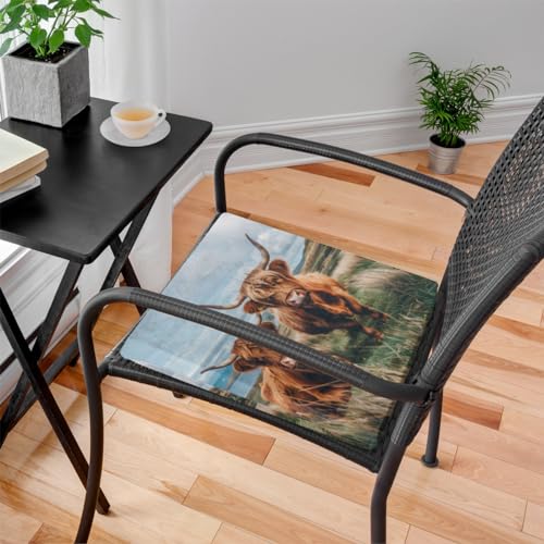 Kids Dinosaur Memory Foam Chair Cushion for Dining Chair Comfortable Seat Cushion Non Slip Kitchen Cafe Office Square Chair Pad