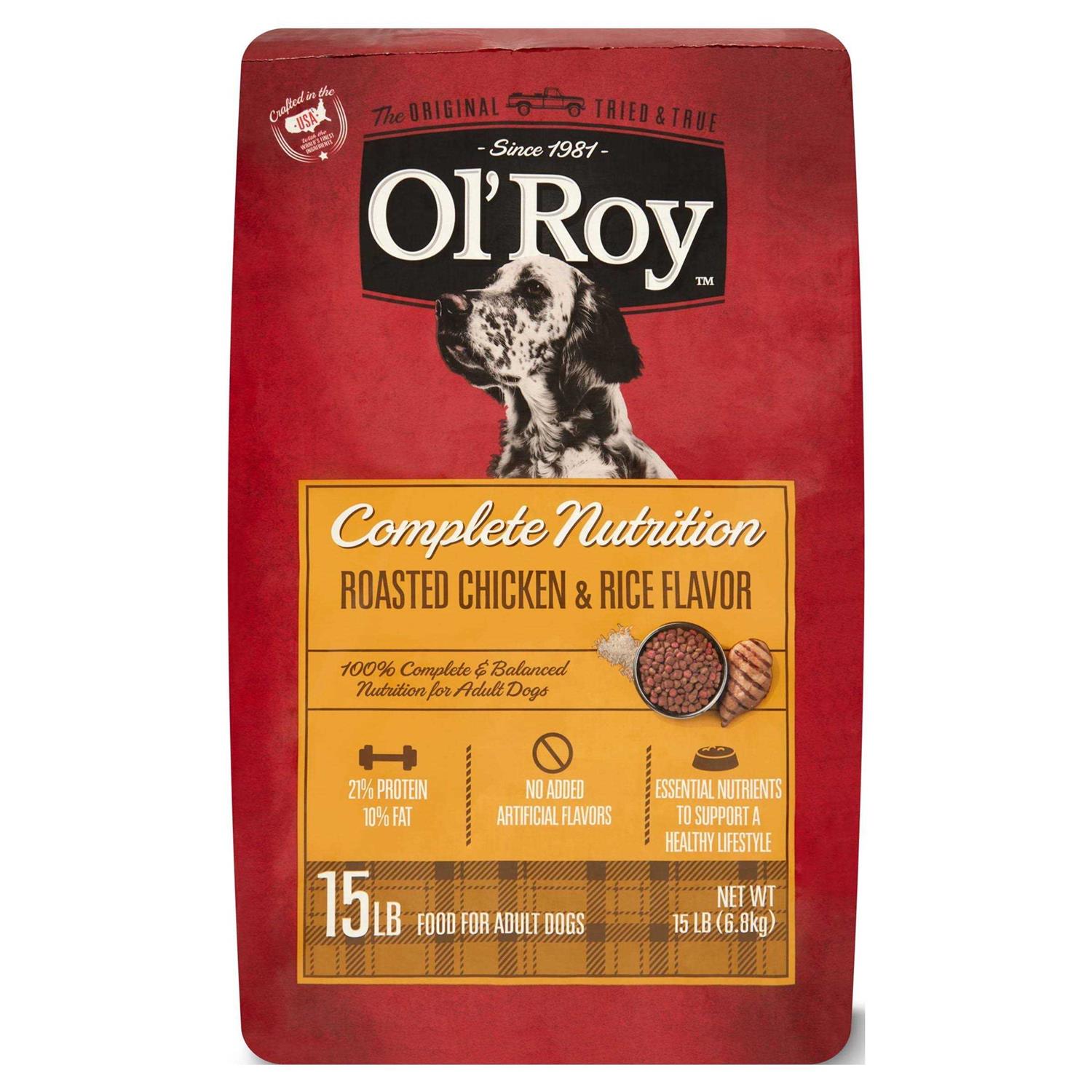 Ol' Roy Complete Nutrition Roasted Chicken & Rice Flavor Dry Dog Food - Pet Supplies online store