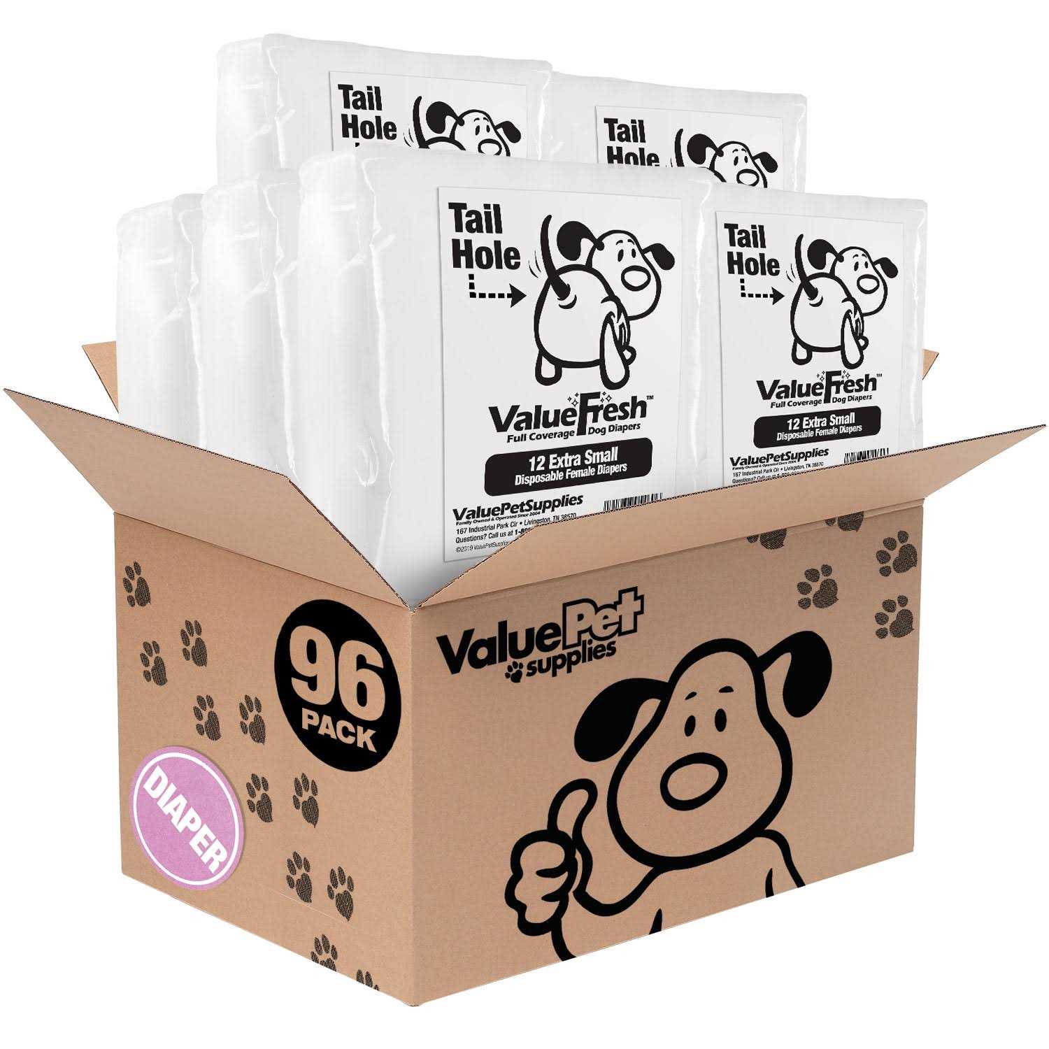 ValueFresh Female Dog Disposable Diapers - Pet Supplies online store