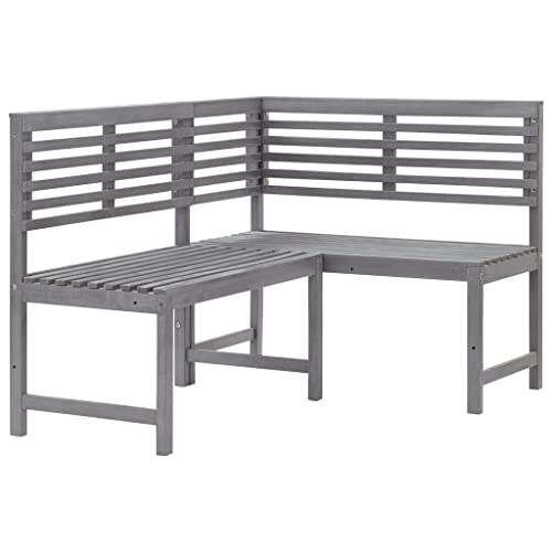 Patio Benches Patio Corner Bench Gray 55.1