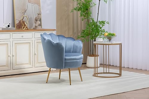 Modern Accent Home Office Chair Desk Chair Task Vanity Chair Makeup Chairs Velvet Living Room, Bedroom(Purple)