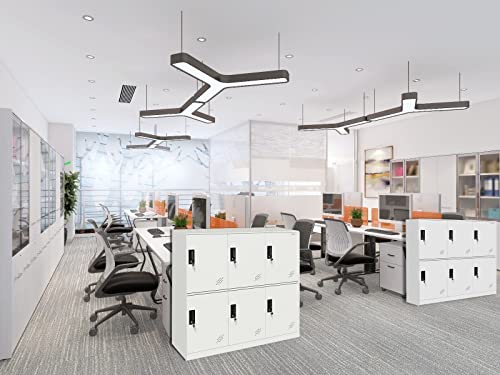 MECOLOR- Metal Storage Cabinet Locker, Home Office Storage Cabinet with Lock Keys, Garage Steel Storage cabinets Metal Tool Box for Factory Company (6D, Blue)