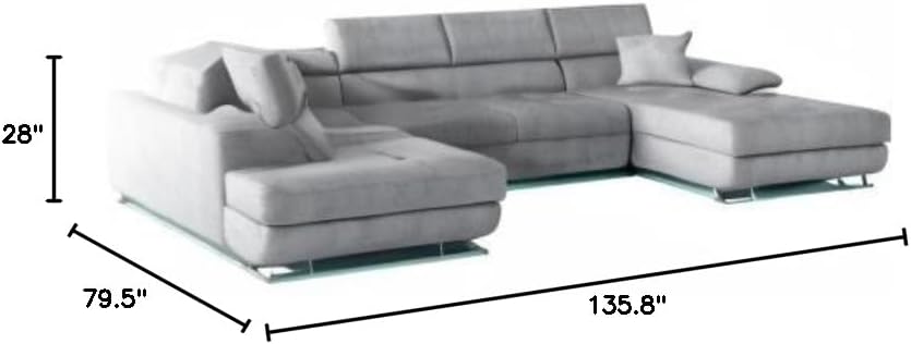 Amadeo BIS Sectional Sleeper Sofa, Left Corner
