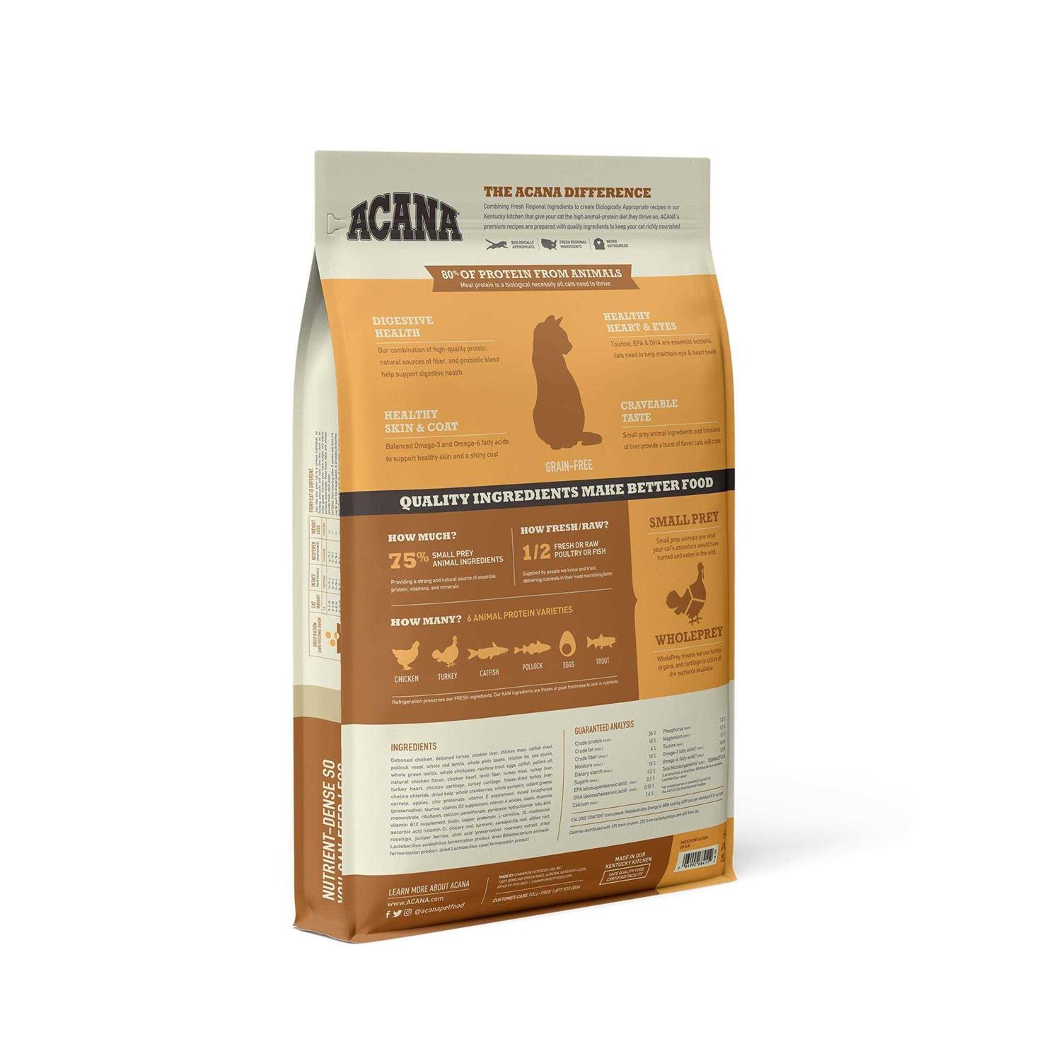 Acana Meadowlands Dry Cat Food - Pet Supplies online store