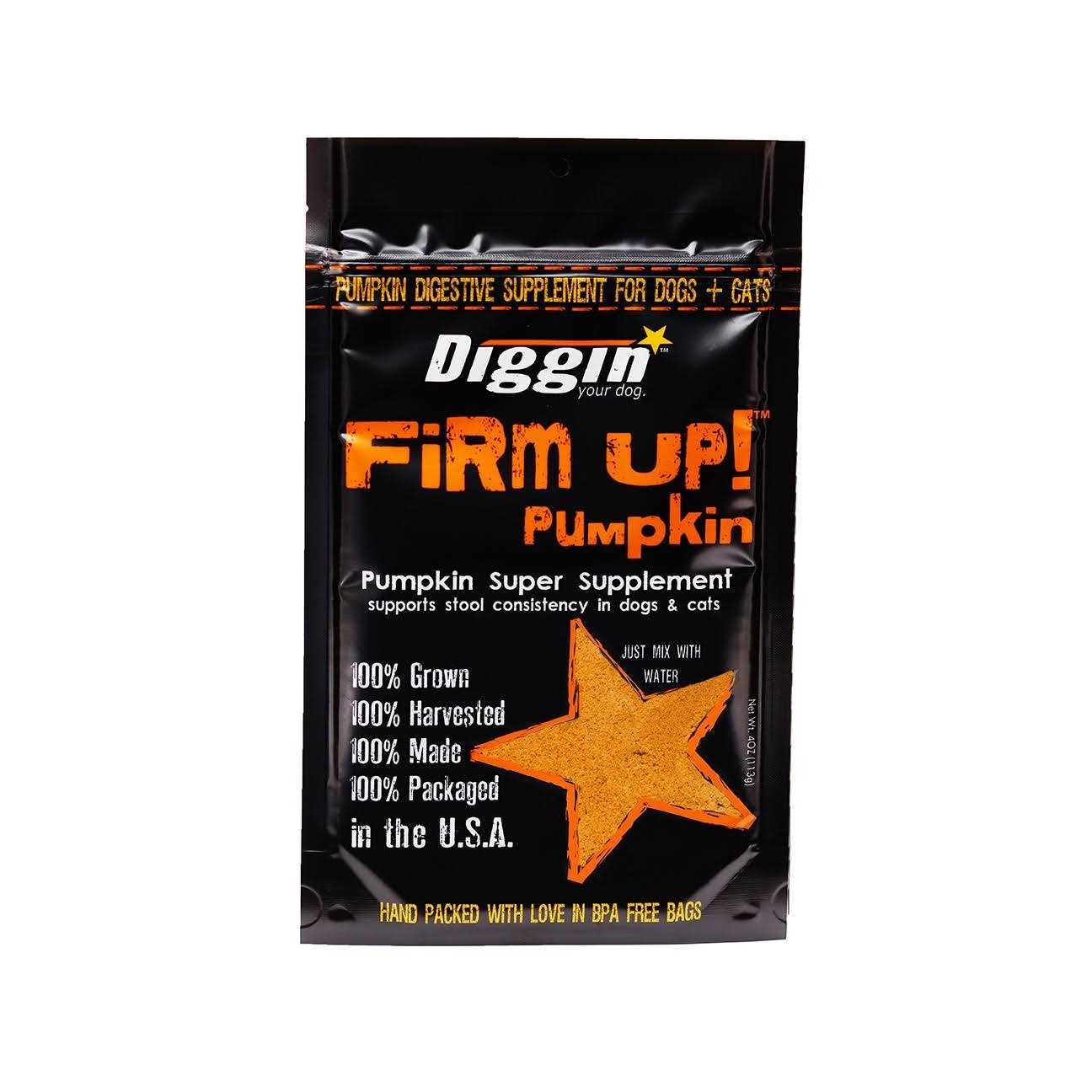 Diggin Your Dog Firm Up! Pumpkin Supplement - Pet Supplies online store