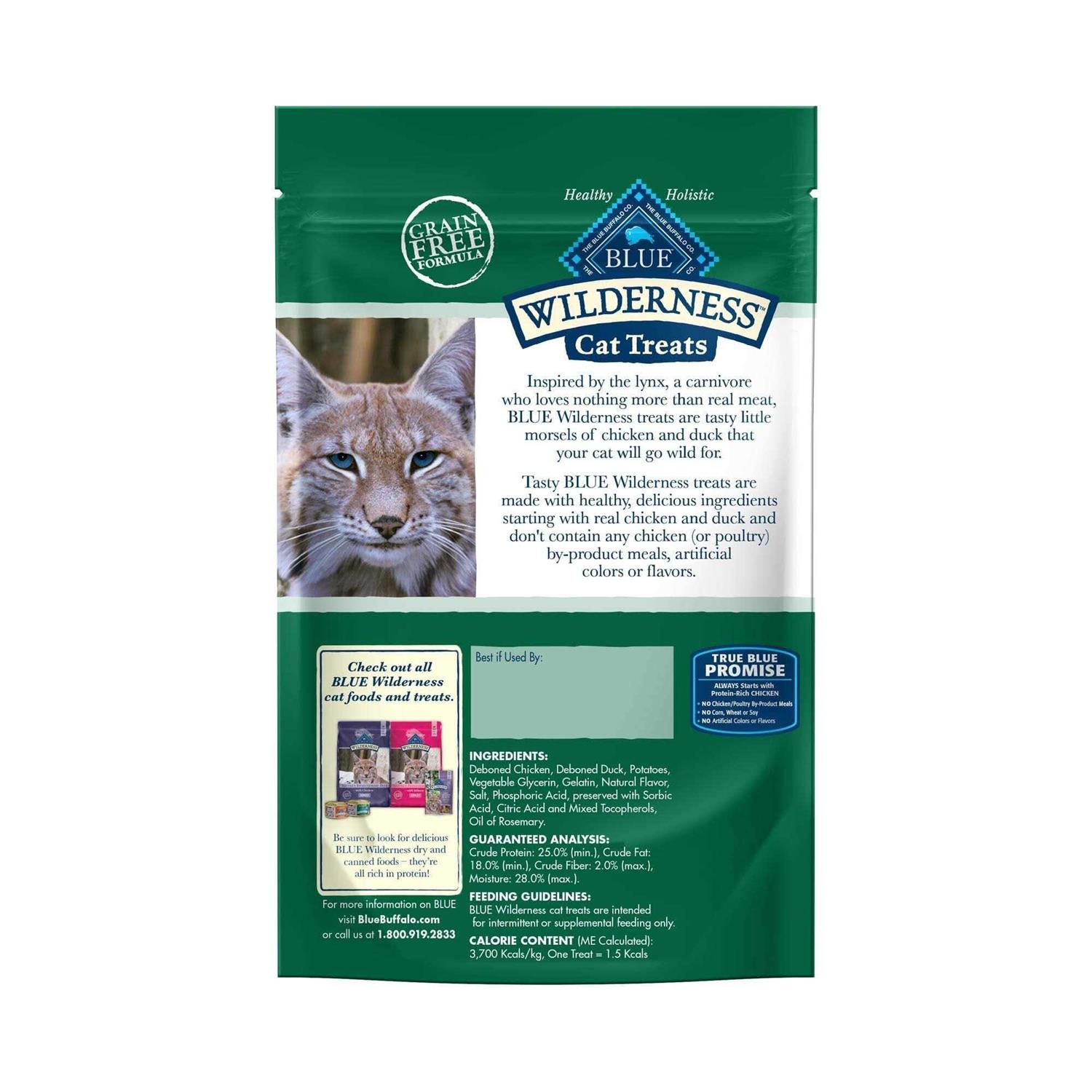 Blue Buffalo Wilderness Chicken & Duck Grain-Free Cat Treats - Pet Supplies online store